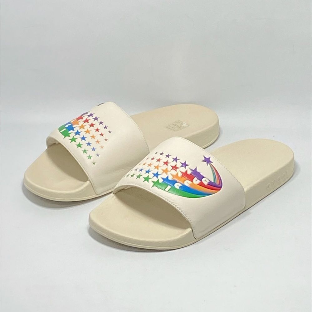 Gucci Rainbow Pursuit Slide Sandal size 38